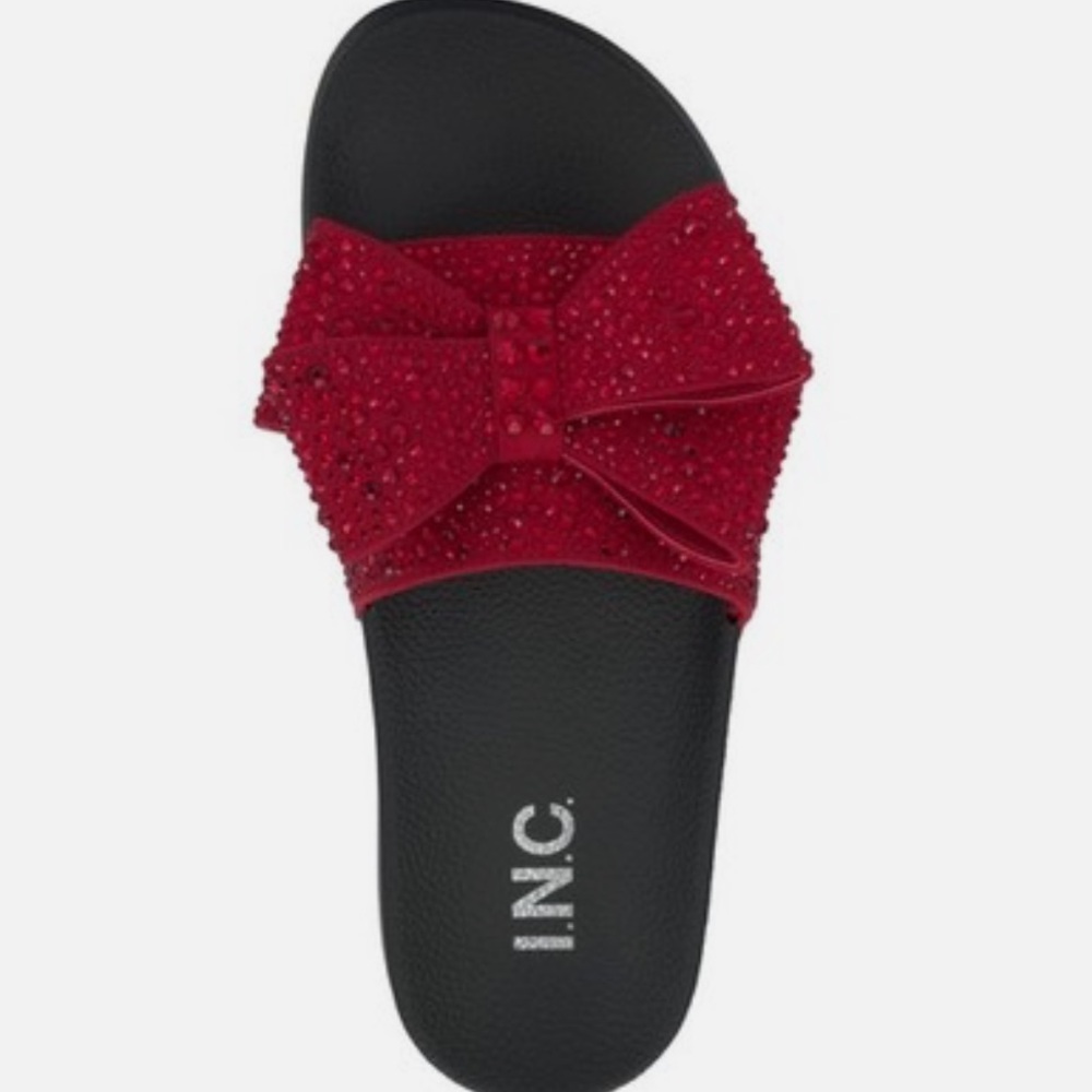 INC International Concepts Red Slide Sandals